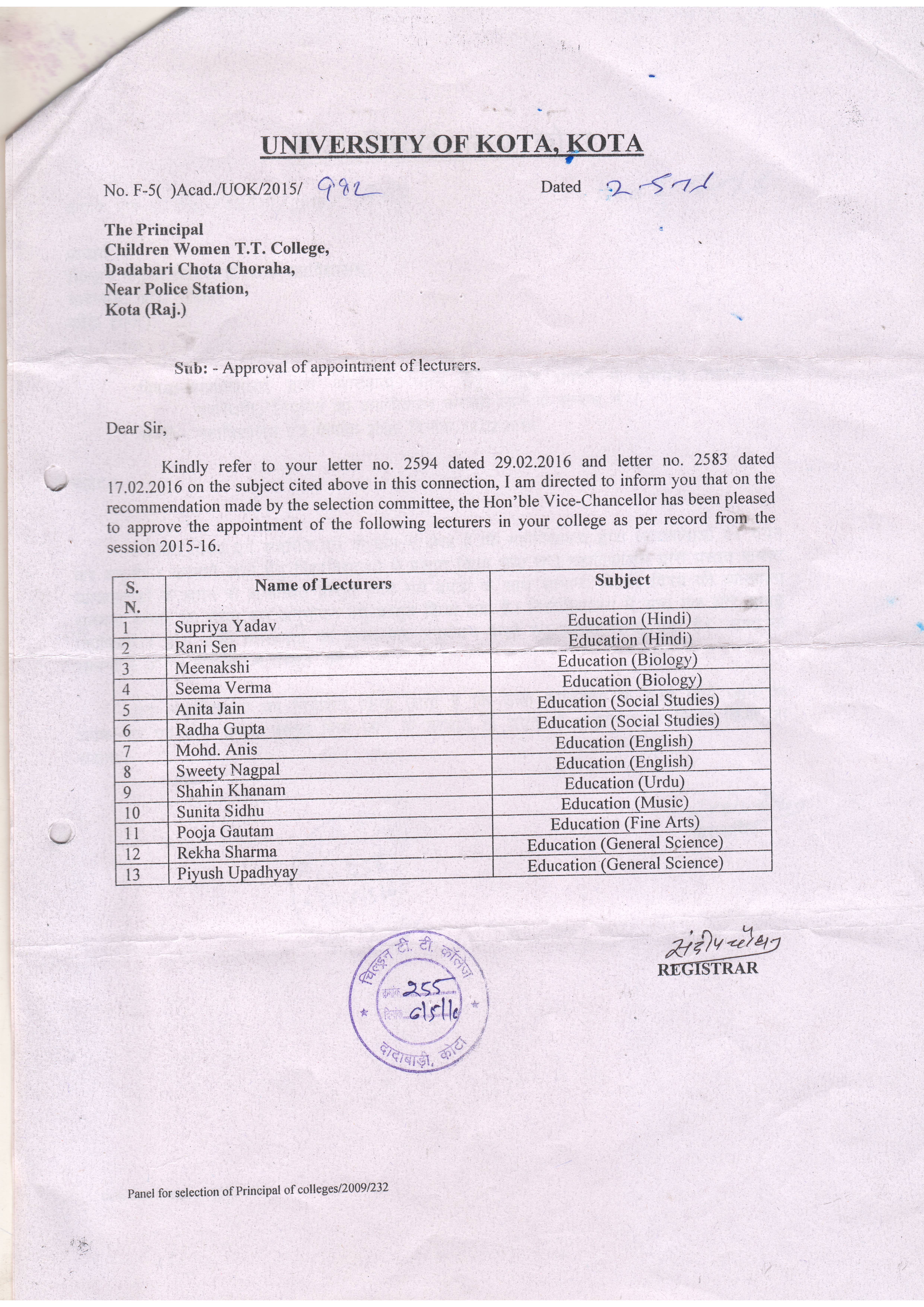 B.Ed._Staff_Selection_Letter_II